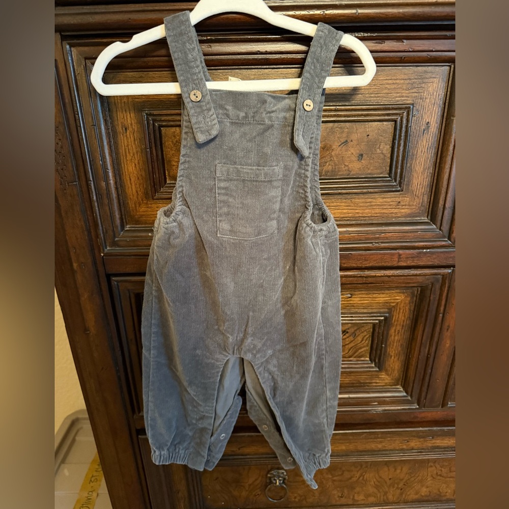 Quincy Mae Corduroy Baby Overalls - Indigo